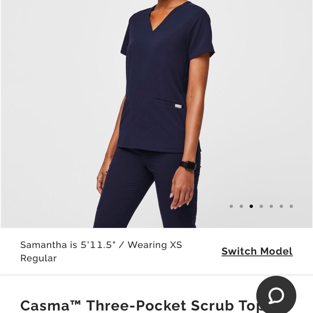 Figs Navy Top NWT medium